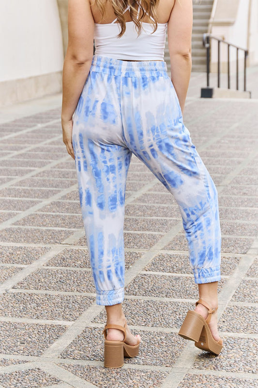 And The Why Come Again Tie Dye Printed Casual Joggers - pvmark