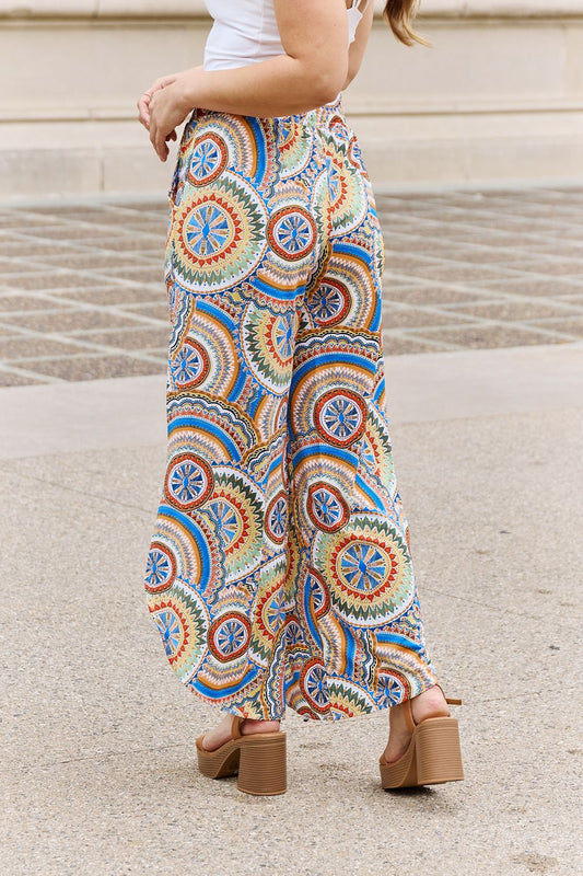 And The Why The Vibe Side Slit Printed Pants