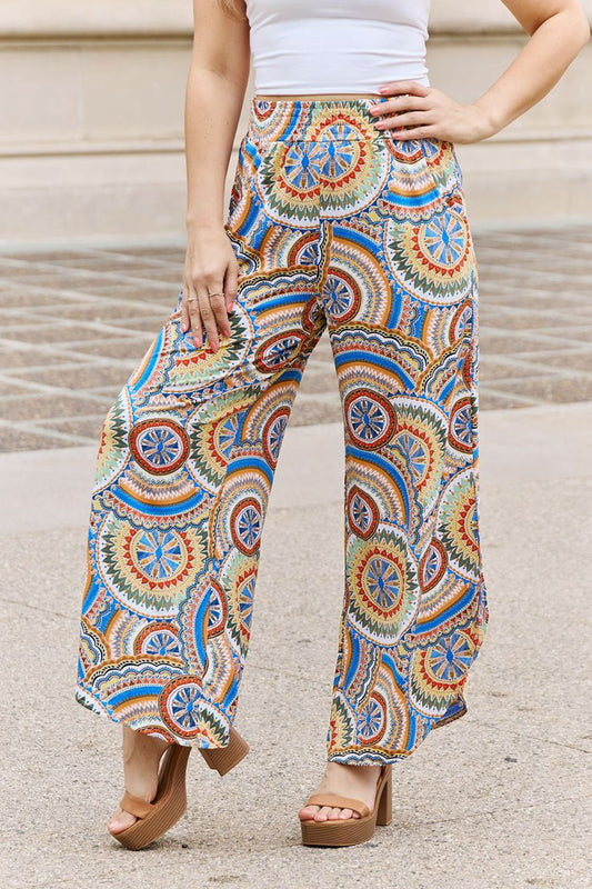 And The Why The Vibe Side Slit Printed Pants - pvmark