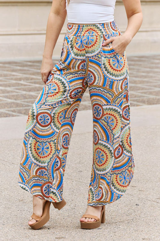 And The Why The Vibe Side Slit Printed Pants - pvmark