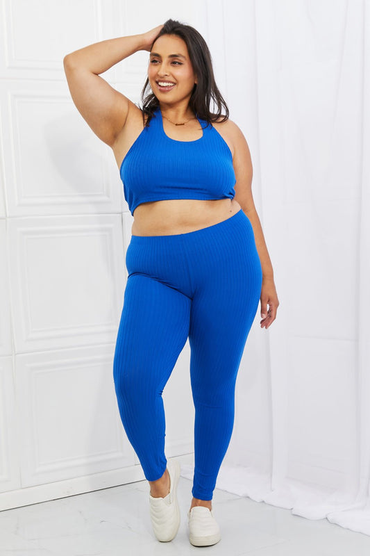 Capella On The Daily Full Size Halter Crop Top and Leggings Set - pvmark