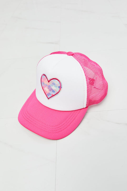 Fame Falling For You Trucker Hat in Pink - pvmark