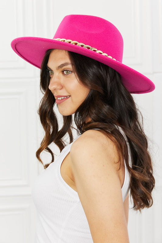Fame Keep Your Promise Fedora Hat in Pink - pvmark