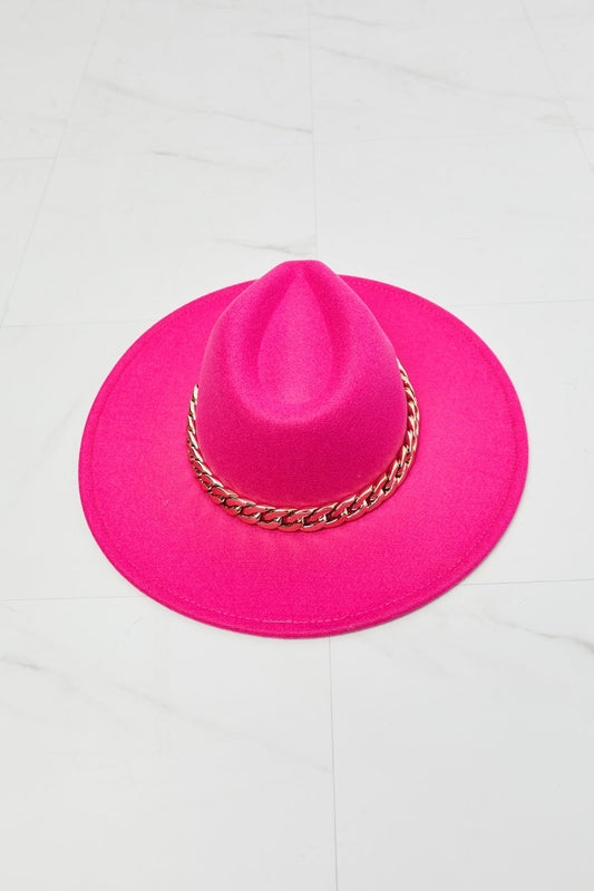 Fame Keep Your Promise Fedora Hat in Pink - pvmark