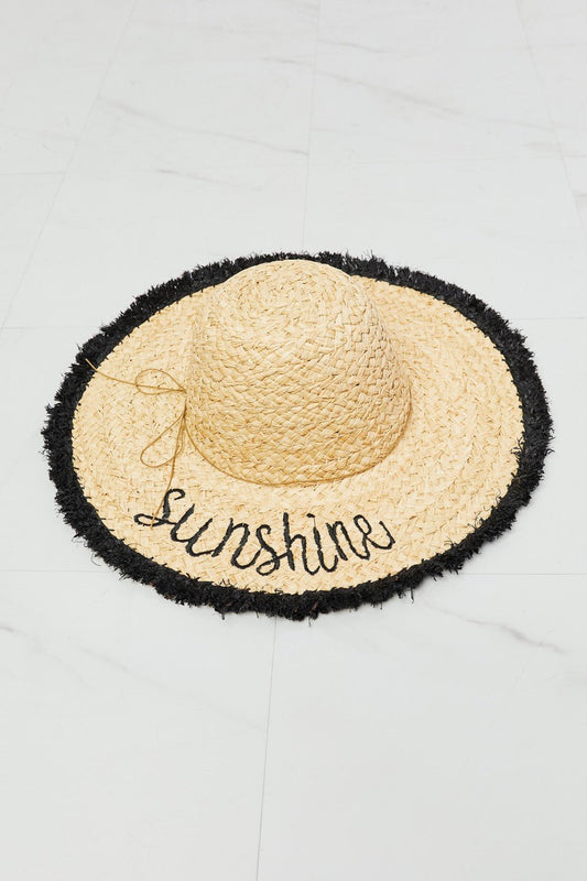 Fame Sunshine Straw Fringe Hat - pvmark