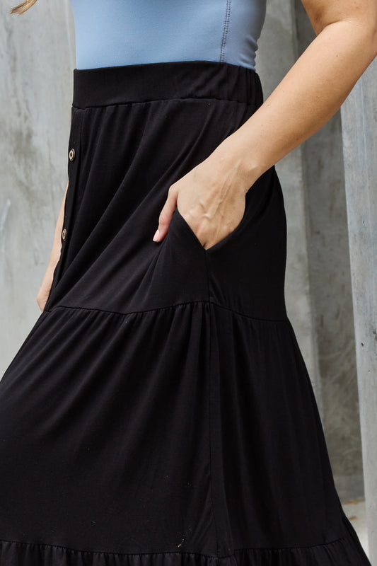 Heimish So Easy Full Size Solid Maxi Skirt - pvmark