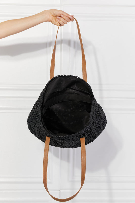 Justin Taylor C'est La Vie Crochet Handbag in Black - pvmark