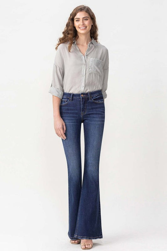 Lovervet Full Size Joanna Midrise Flare Jeans - pvmark