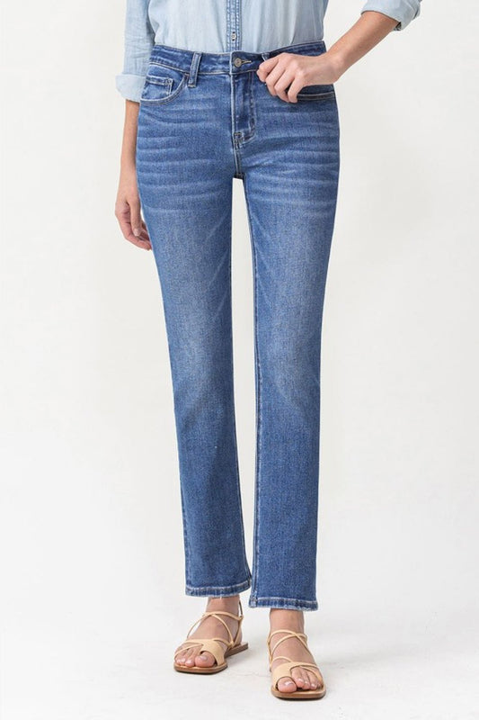 Lovervet Full Size Maggie Midrise Slim Ankle Straight Jeans - pvmark