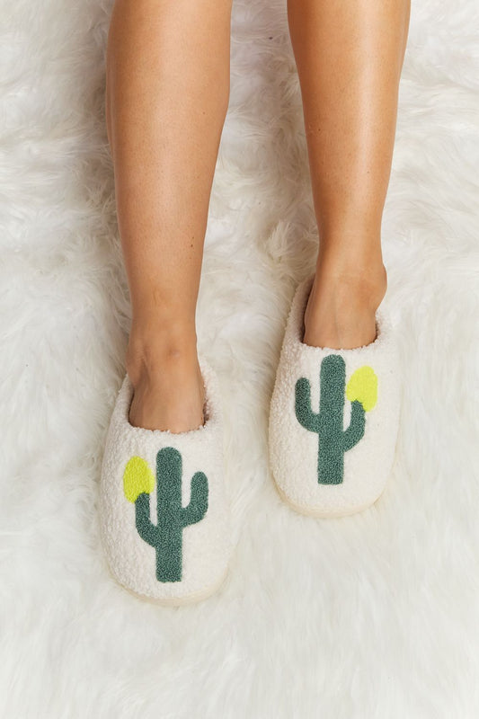 Melody Cactus Plush Slide Slippers - pvmark