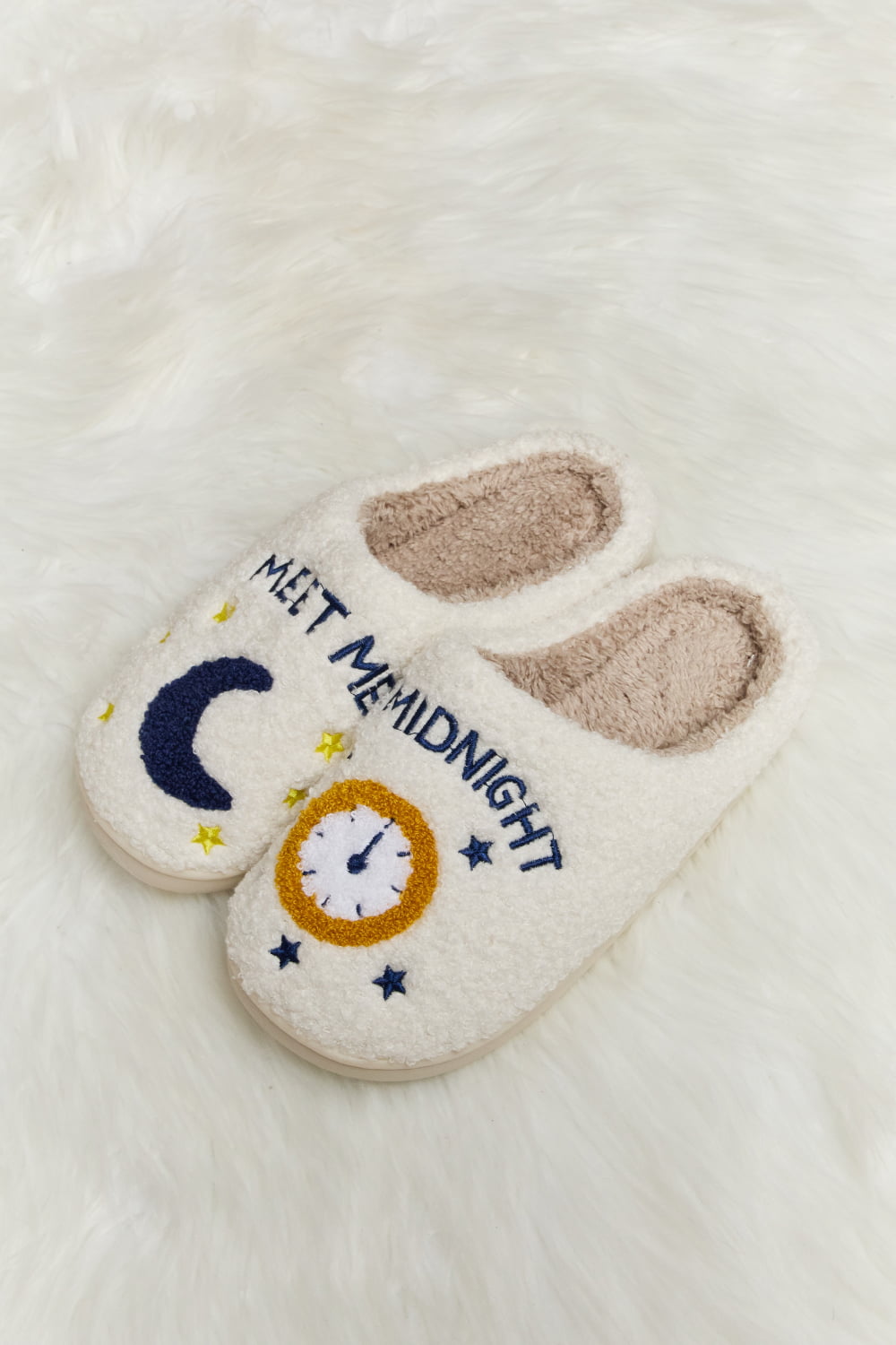 Melody Printed Plush Slide Slippers - pvmark