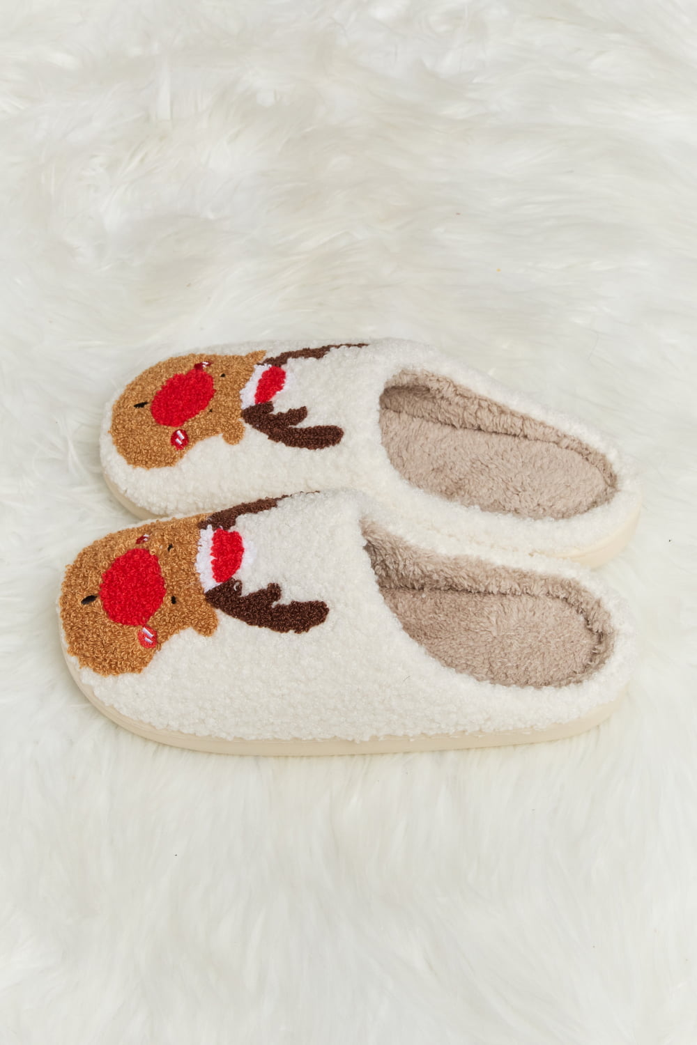 Melody Rudolph Print Plush Slide Slippers - pvmark