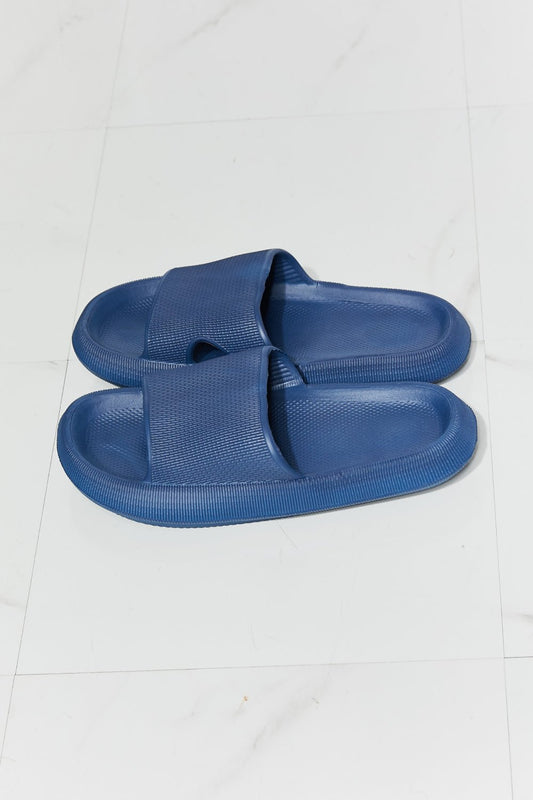 MMShoes Arms Around Me Open Toe Slide in Navy - pvmark