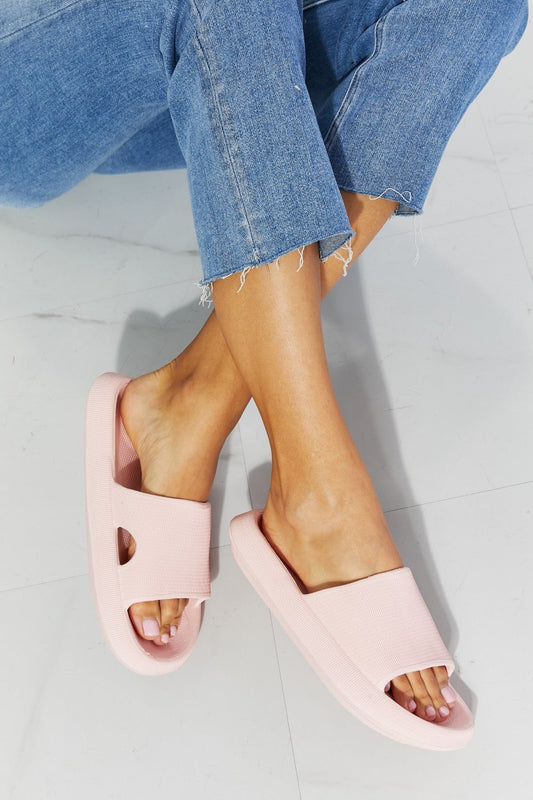 MMShoes Arms Around Me Open Toe Slide in Pink - pvmark