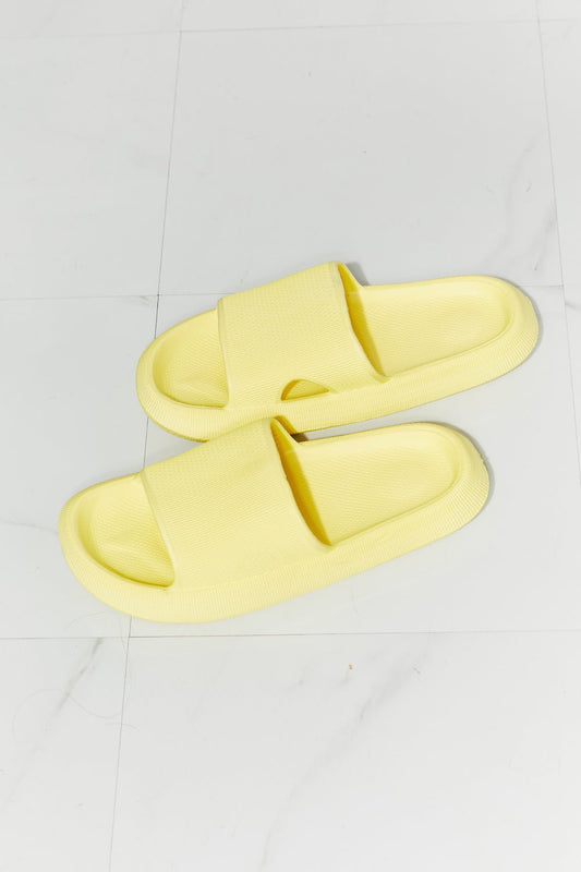 MMShoes Arms Around Me Open Toe Slide in Yellow - pvmark