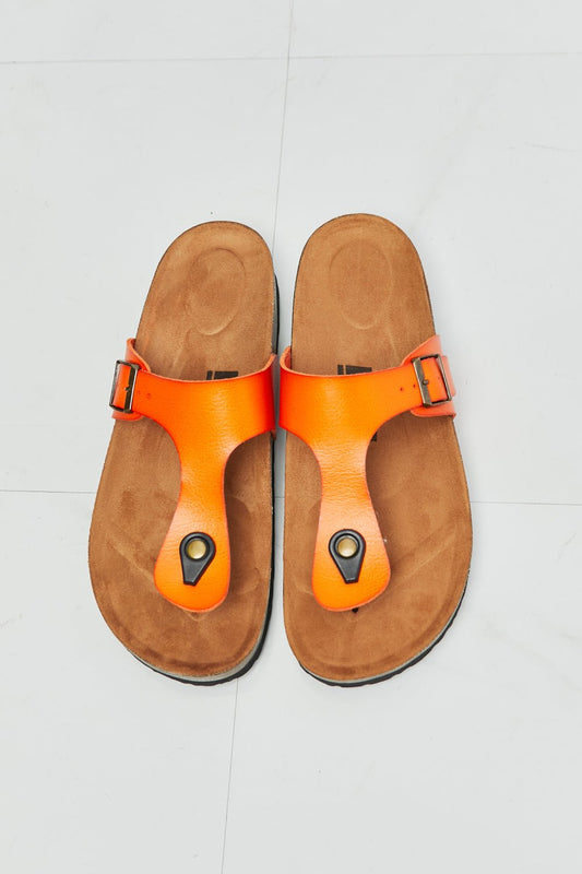 MMShoes Drift Away T-Strap Flip-Flop in Orange - pvmark