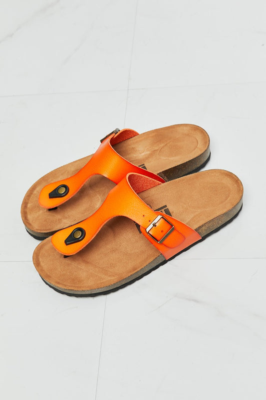 MMShoes Drift Away T-Strap Flip-Flop in Orange - pvmark