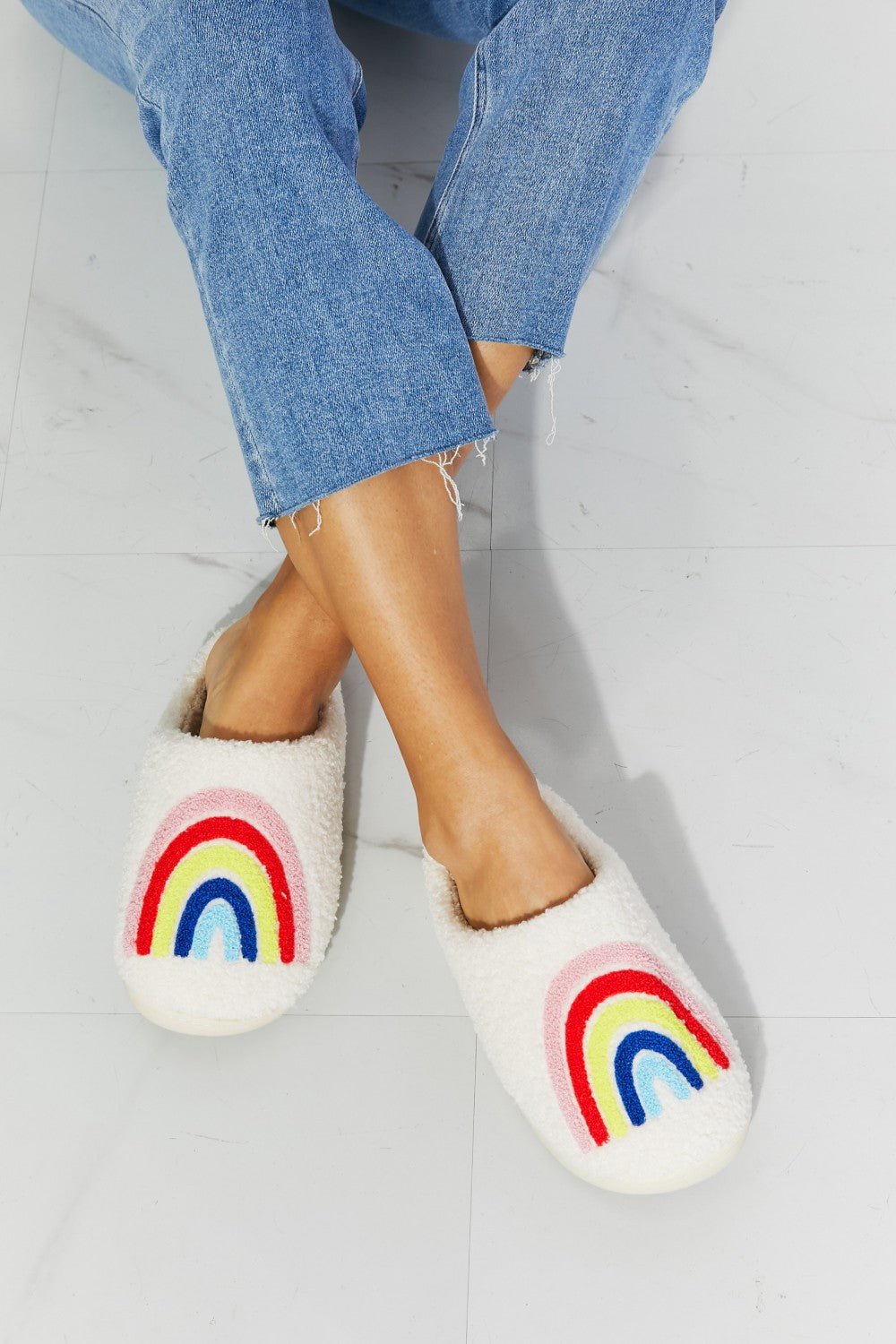 MMShoes Rainbow Plush Slipper - pvmark
