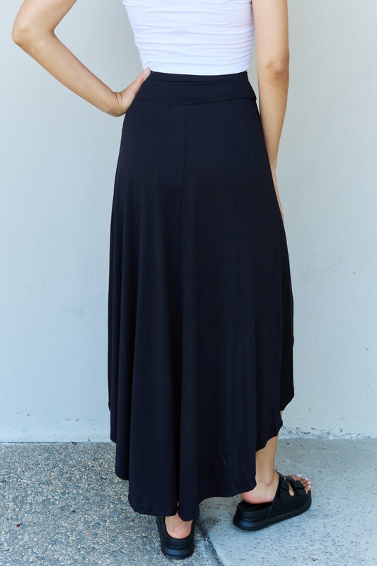 Ninexis First Choice High Waisted Flare Maxi Skirt in Black - pvmark