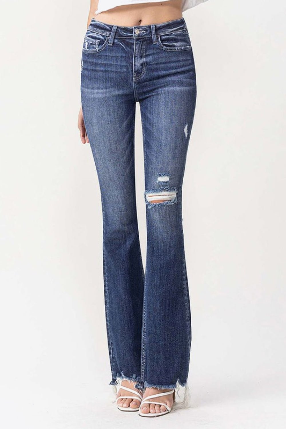 Vervet by Flying Monkey Luna Full Size High Rise Flare Jeans - pvmark