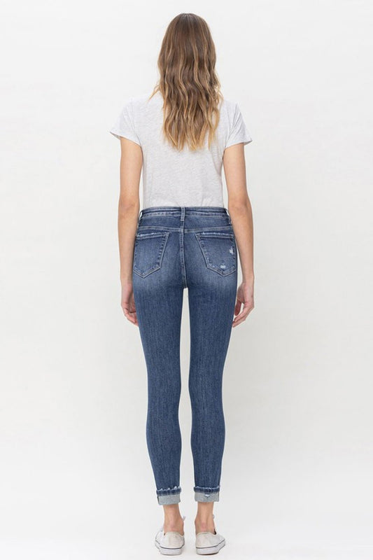 Vervet by Flying Monkey Teagan Full Size High Rise Cropped Skinny Jeans - pvmark