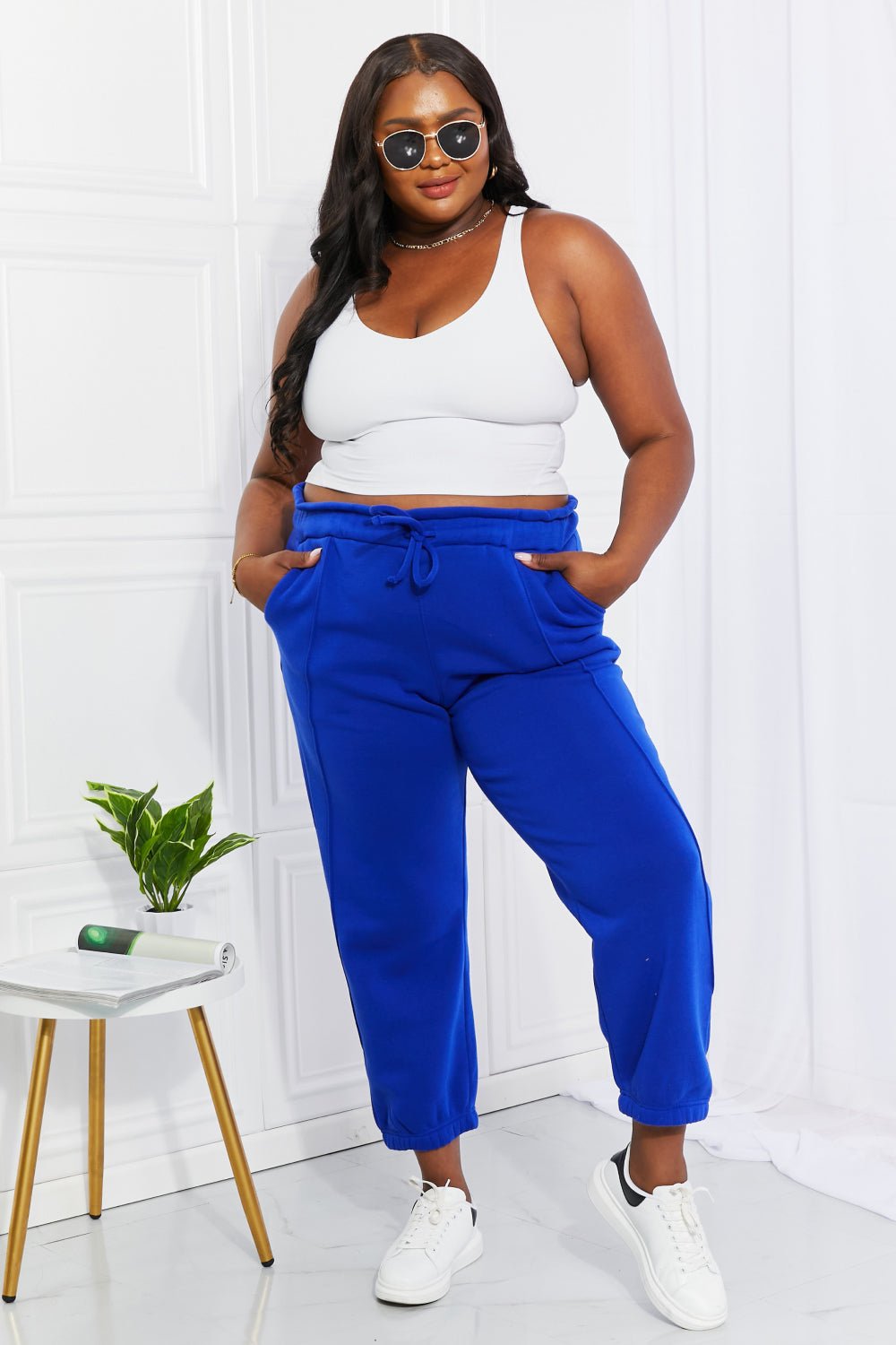 Zenana Full Size Can't Stop Me Paperbag Waist Joggers - pvmark