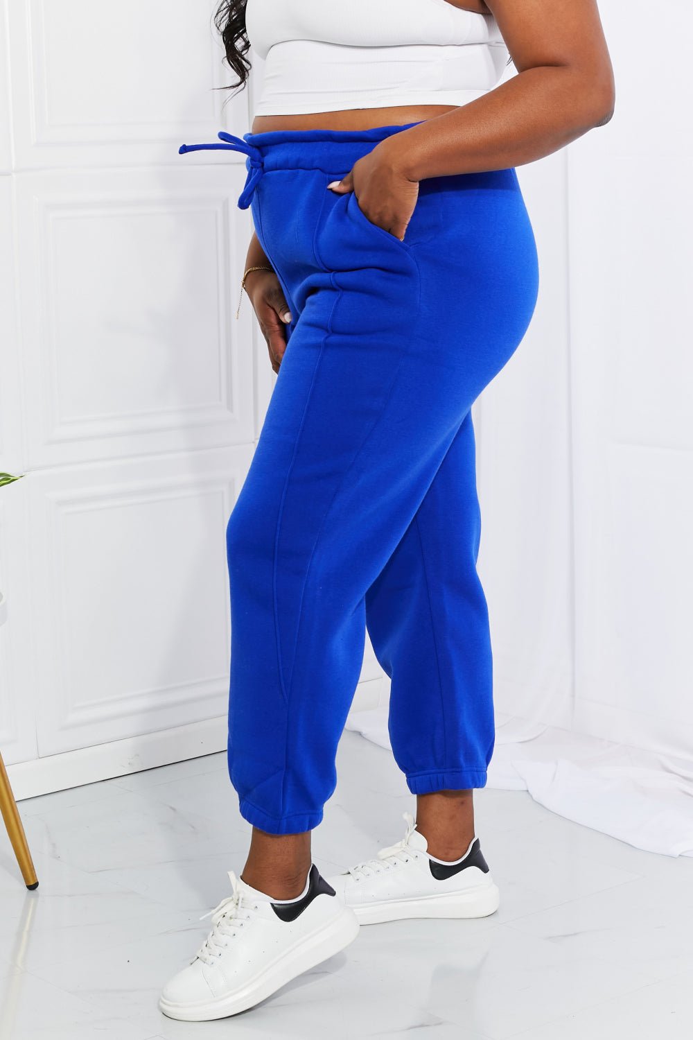 Zenana Full Size Can't Stop Me Paperbag Waist Joggers - pvmark