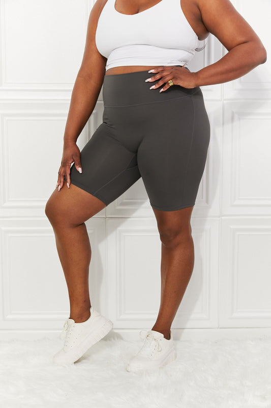 Zenana Full Size Wide Waistband Biker Shorts - pvmark