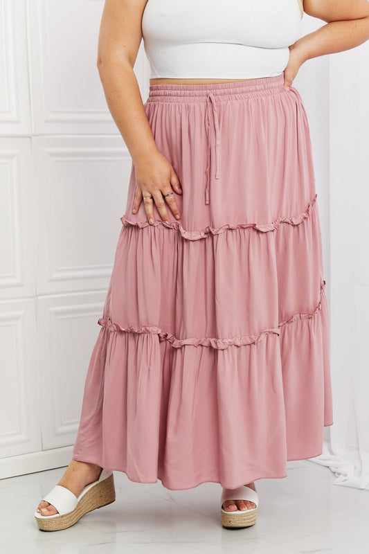 Zenana Summer Days Full Size Ruffled Maxi Skirt - pvmark